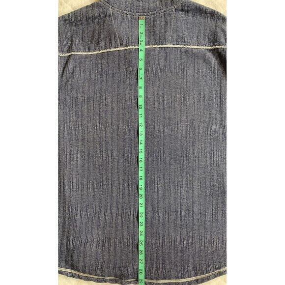 Tommy Bahama Mens XL Blue Herringbone 1/2 Zip Long Sleeve Cotton Sweater -C95 - Picture 9 of 13